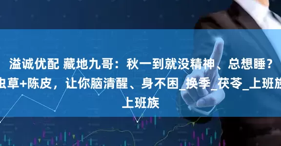 溢诚优配 藏地九哥：秋一到就没精神、总想睡？虫草+陈皮，让你脑清醒、身不困_换季_茯苓_上班族